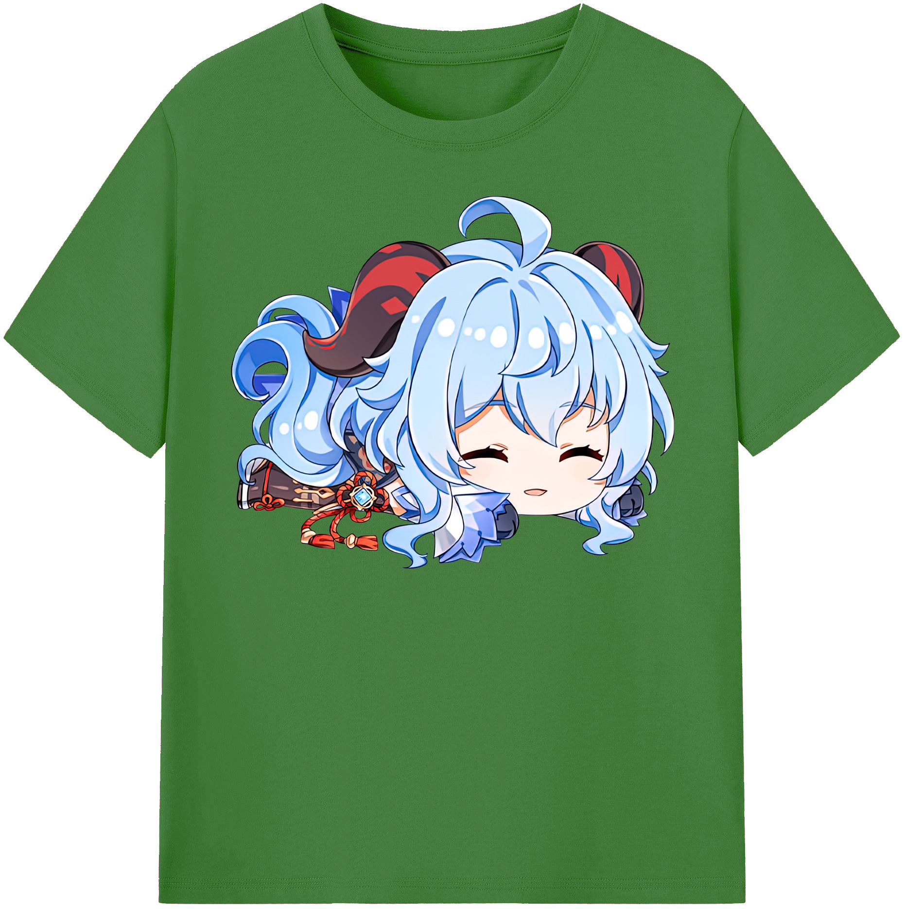 げんし神 甘雨 かんう genshin Ganyu レディースカジュアルプリントTシャツ（綿100％）
